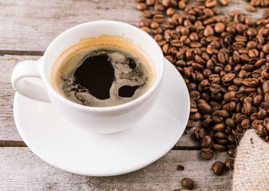 Saffron Americano using an espresso machine