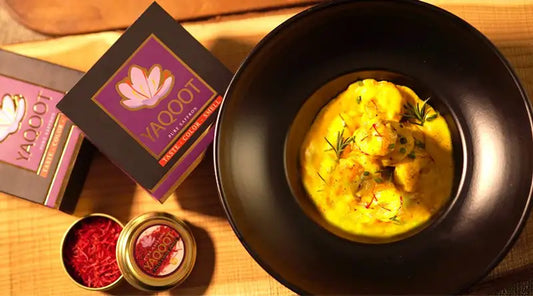 Shrimp with Creamy Saffron Sauce