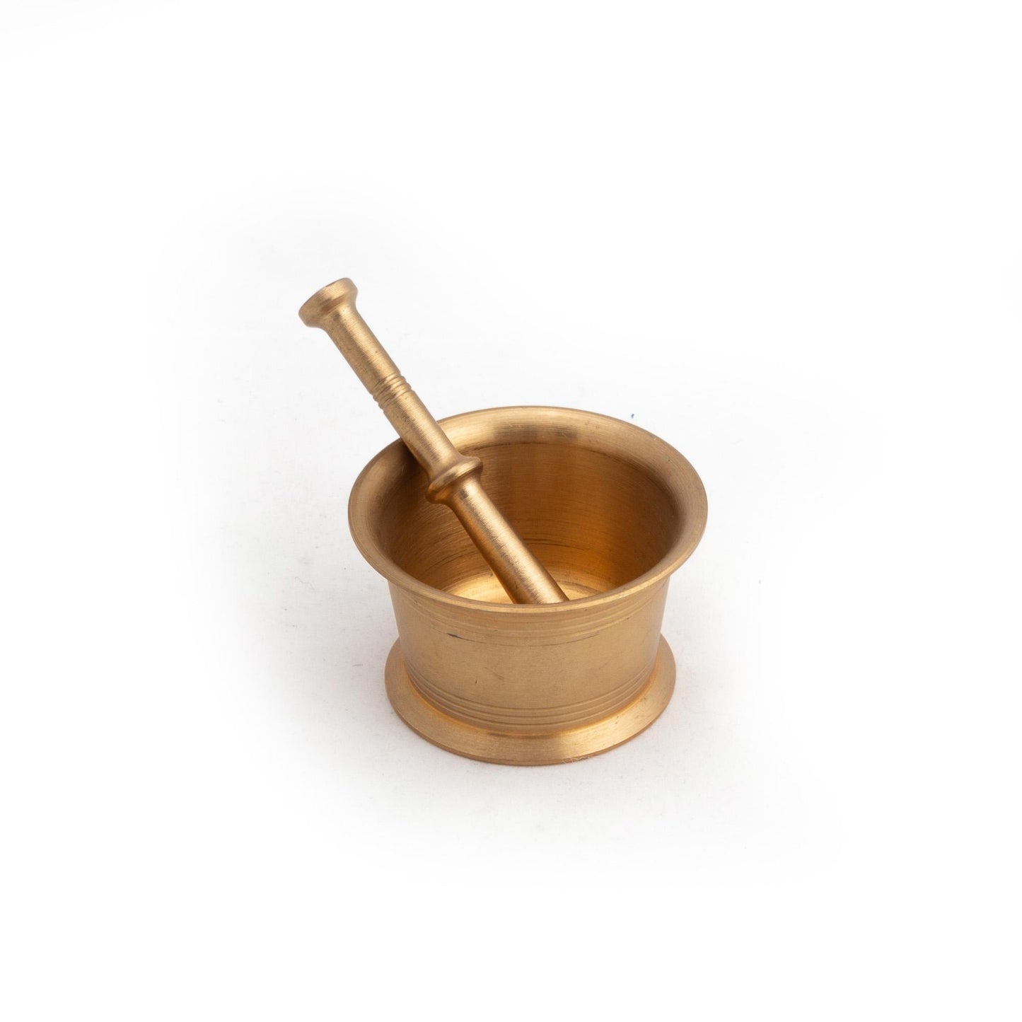 Golden Mortar and Pestle for Saffron Grinding