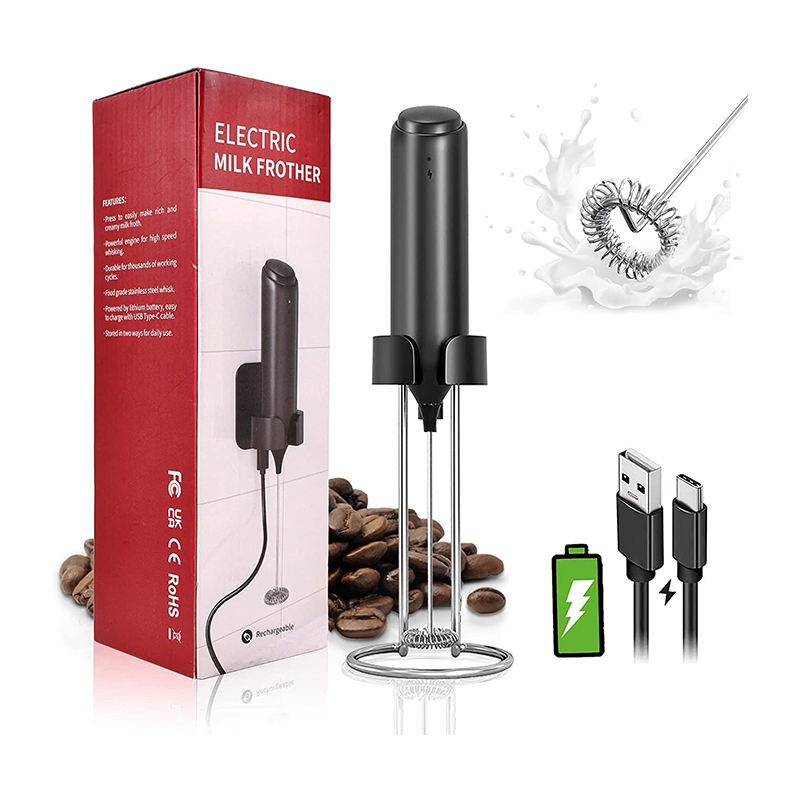 Powerful Handheld Electric Milk Frother WITH STAND & BATTERIES