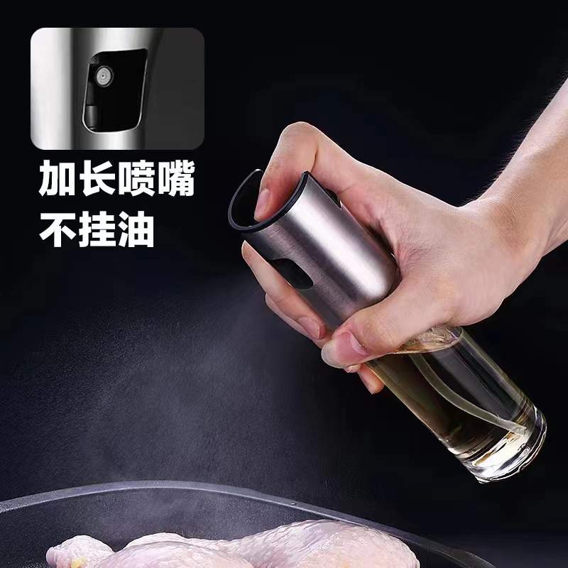 Kitchen Stainless Steel Olive Oil Sprayer Bottle Pump Oil Pot Leak-Proof Grill BBQ Sprayer Oil Dispenser BBQ Cookware Tools