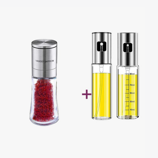 Super Negin Spanish Organic Saffron in Grinder (5 Grams)