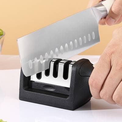 4-In-1 Kitchen 3-Stage Knife Sharpener Helps Repair, Restore, Polish Blades